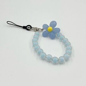 🌼Blue Flower Beaded Phone Lanyard🌼